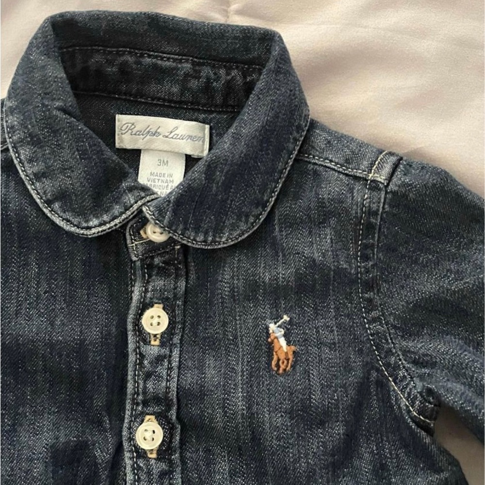 Ralph Lauren baby girl denim dress size 3 months